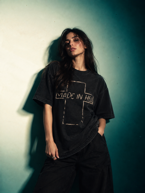 MADE IN HELL UNISEX OVERSIZED T-SHIRT - BY HOODRAT